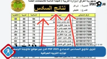 تنزيل نتائج السادس الإعدادي 2025 PDF الآن عبر موقع نتائجنا الرسمي لوزارة التربية العراقية